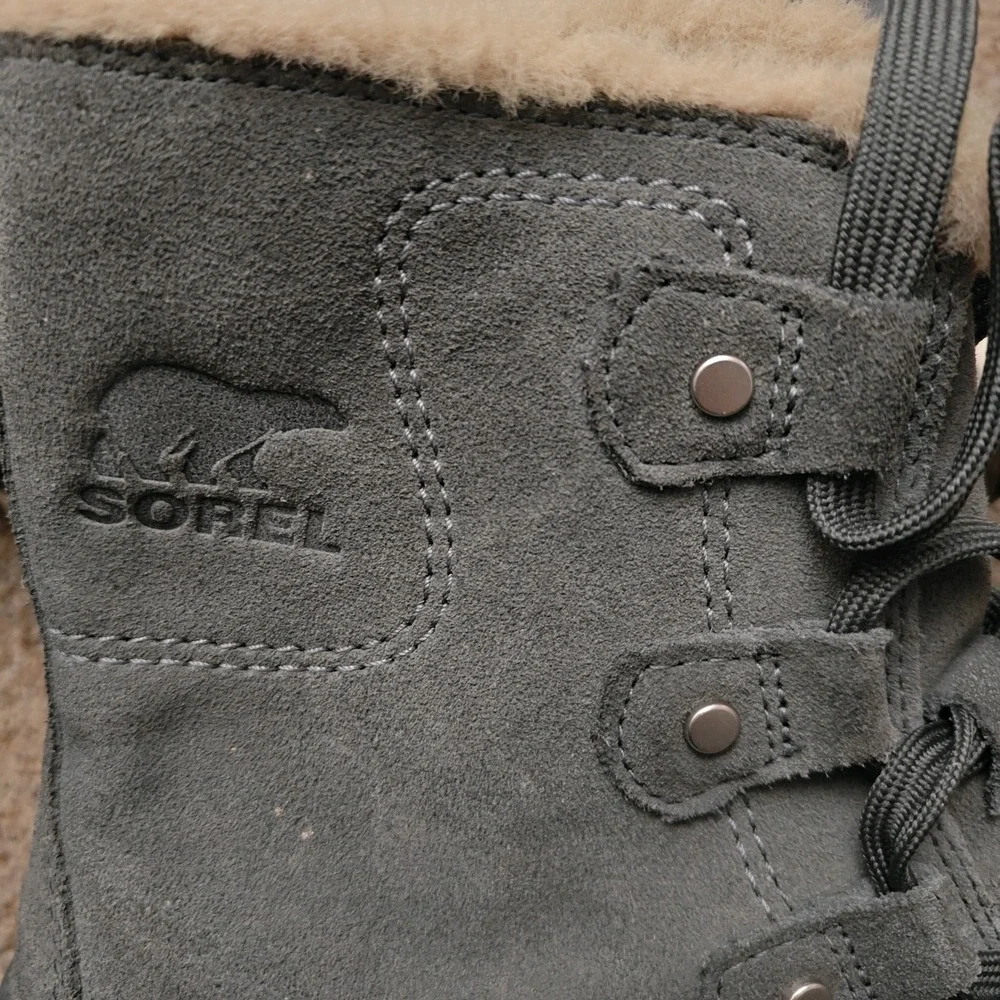 Sorel Ona Rmx Glacy WP Waterproof Suede Winter Boots Grey Women 6.5 NL5031-028